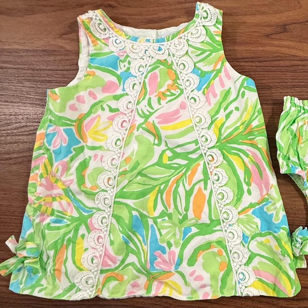 Lilly Pulitzer Set~ Elephant Ear Pattern ~ Girls 12-18 M